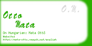 otto mata business card